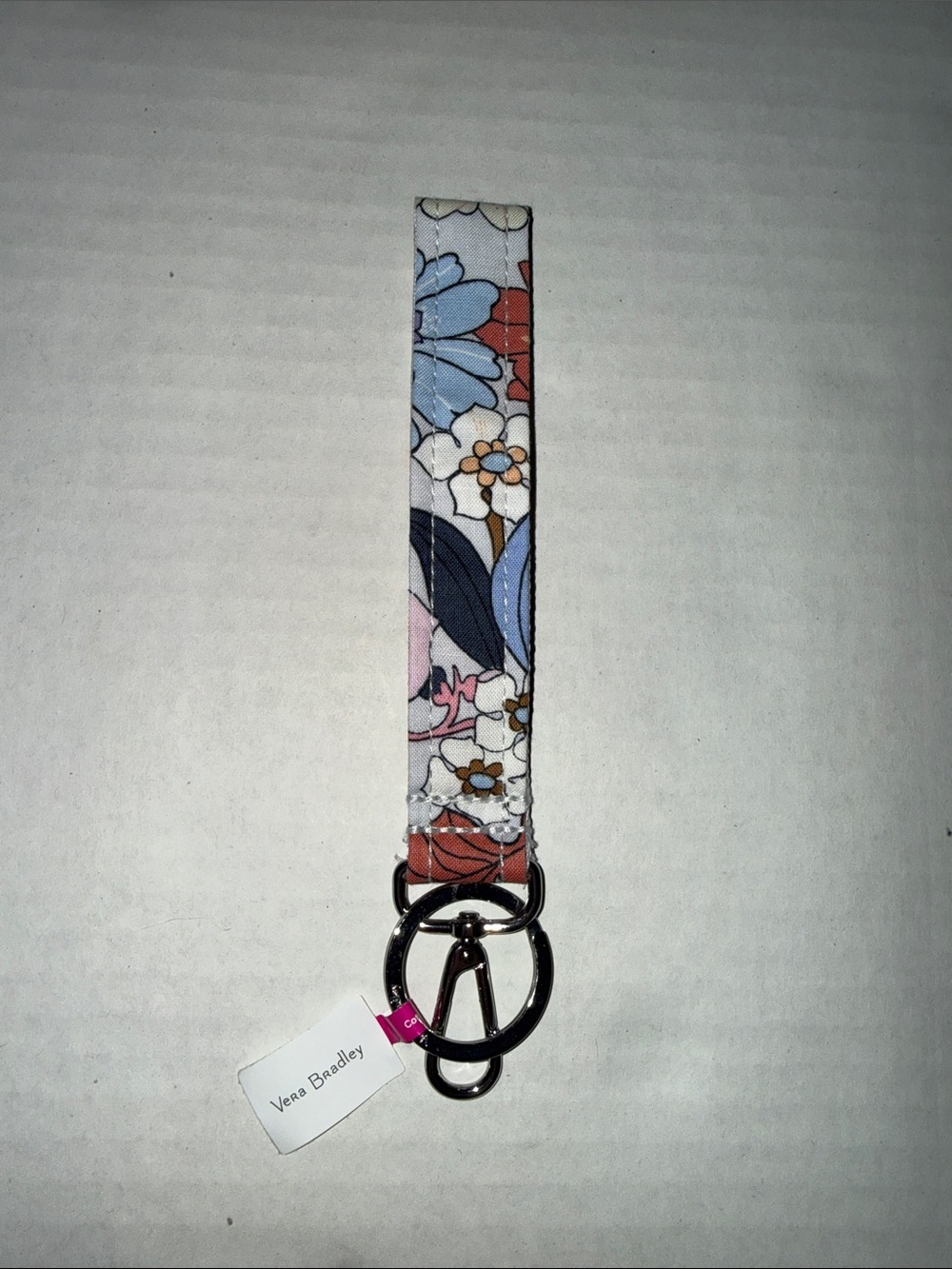 Vera Bradley Floral Wrist Strap in Blue, Pink, White, Rust